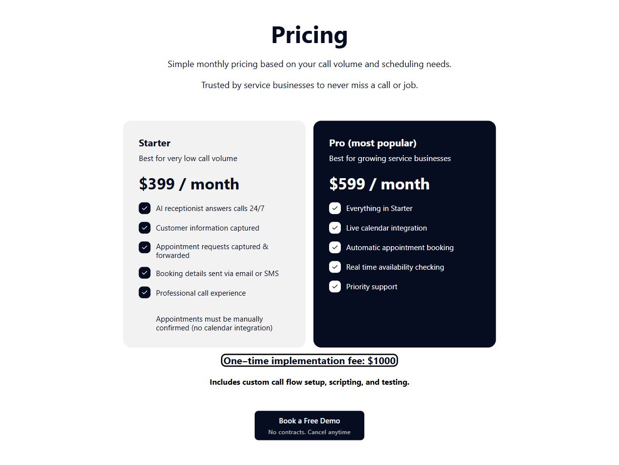 Competitor ClearLine published pricing, captured September 30, 2026